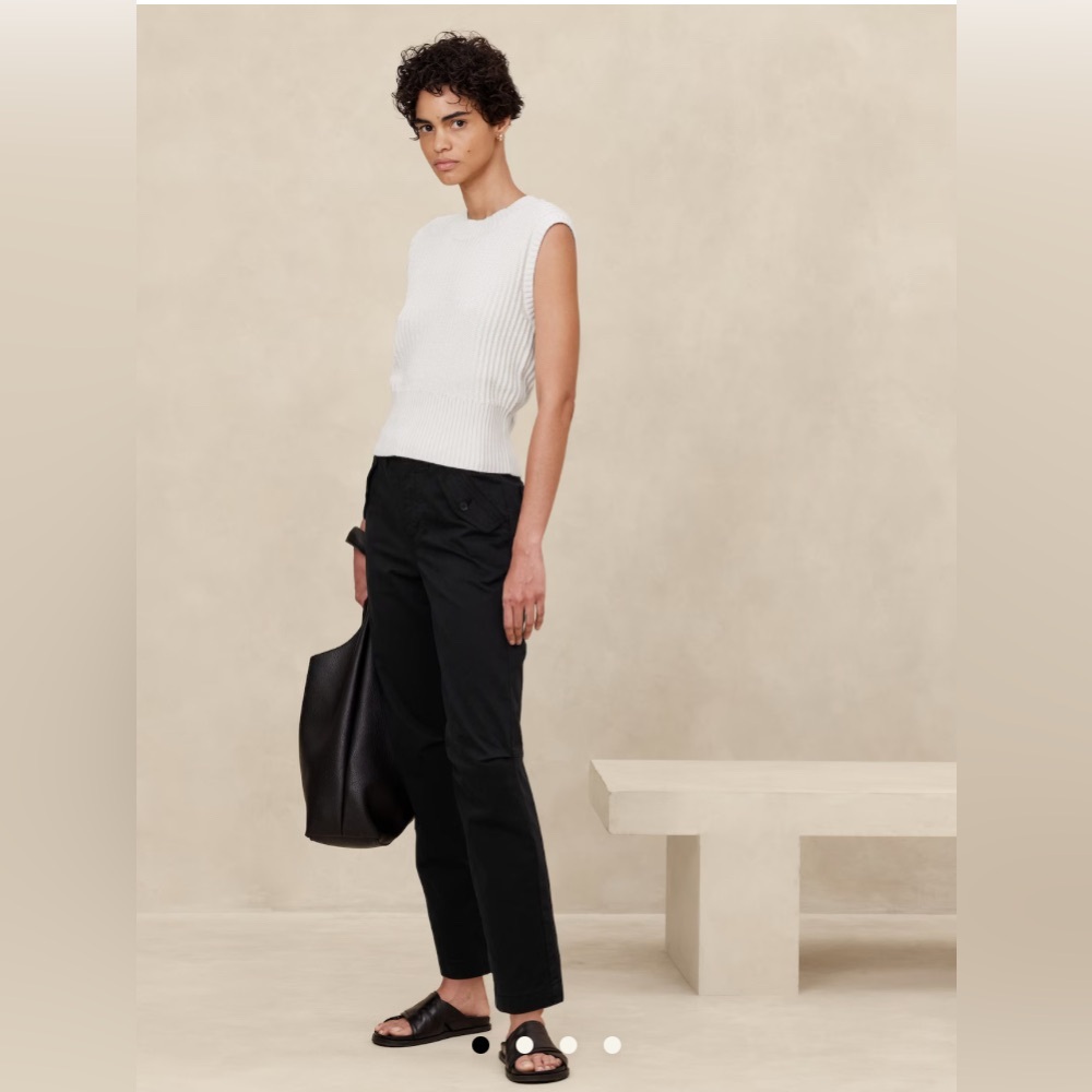 Chino authentic pants cotton Banana Republic navy